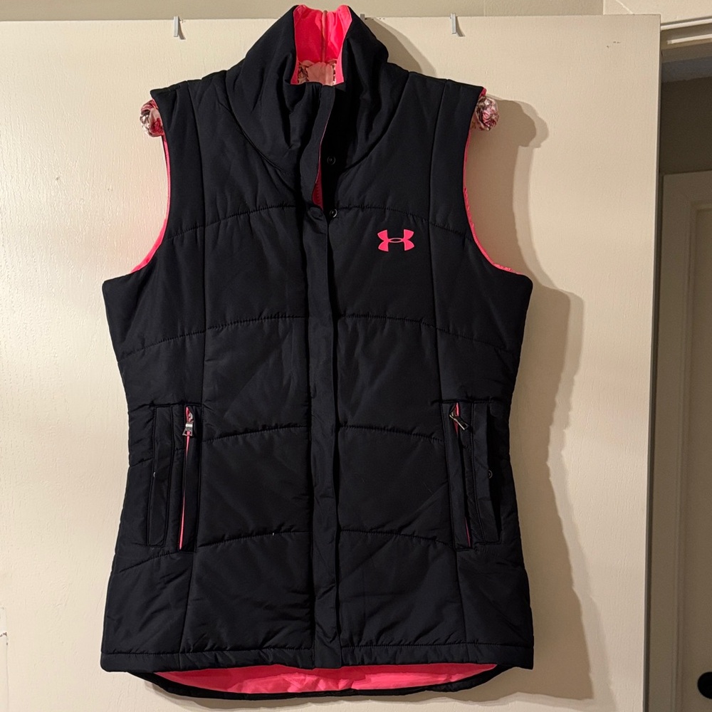 Under Armour Black Vest with Pink Highlights